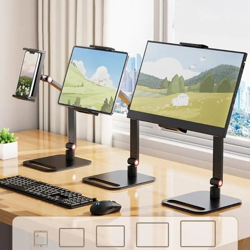 D5BB Universal Desktop Tablets Stand Monitor Holder voor smartphonetablets monitoren met opvouwbare hoogte hoogte