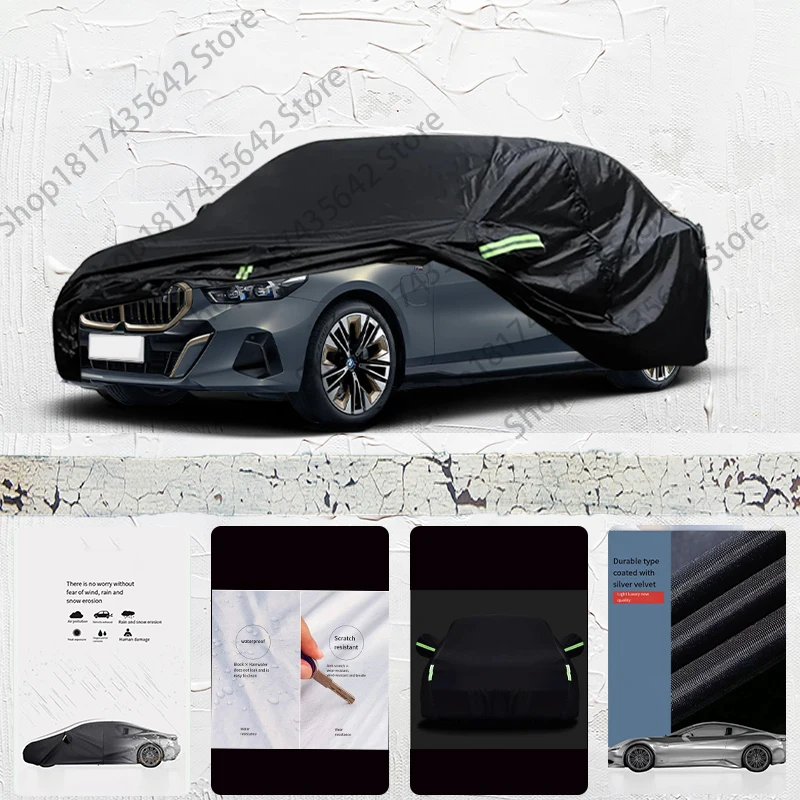 

For BMW I5 Car cover Exterior Car Cover Black Outdoor Protection Full Car Covers Waterproof Sunshade Anti UV Snow Cover