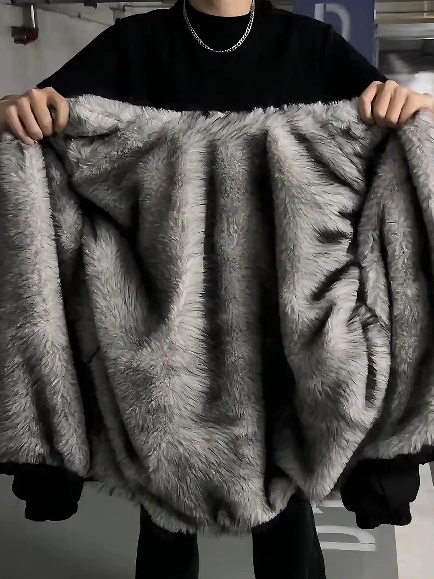 

Мужская зимняя теплая хлопковая парка с капюшоном American Wolf King Mountain Eagle с меховым воротником, антихолодное пальто