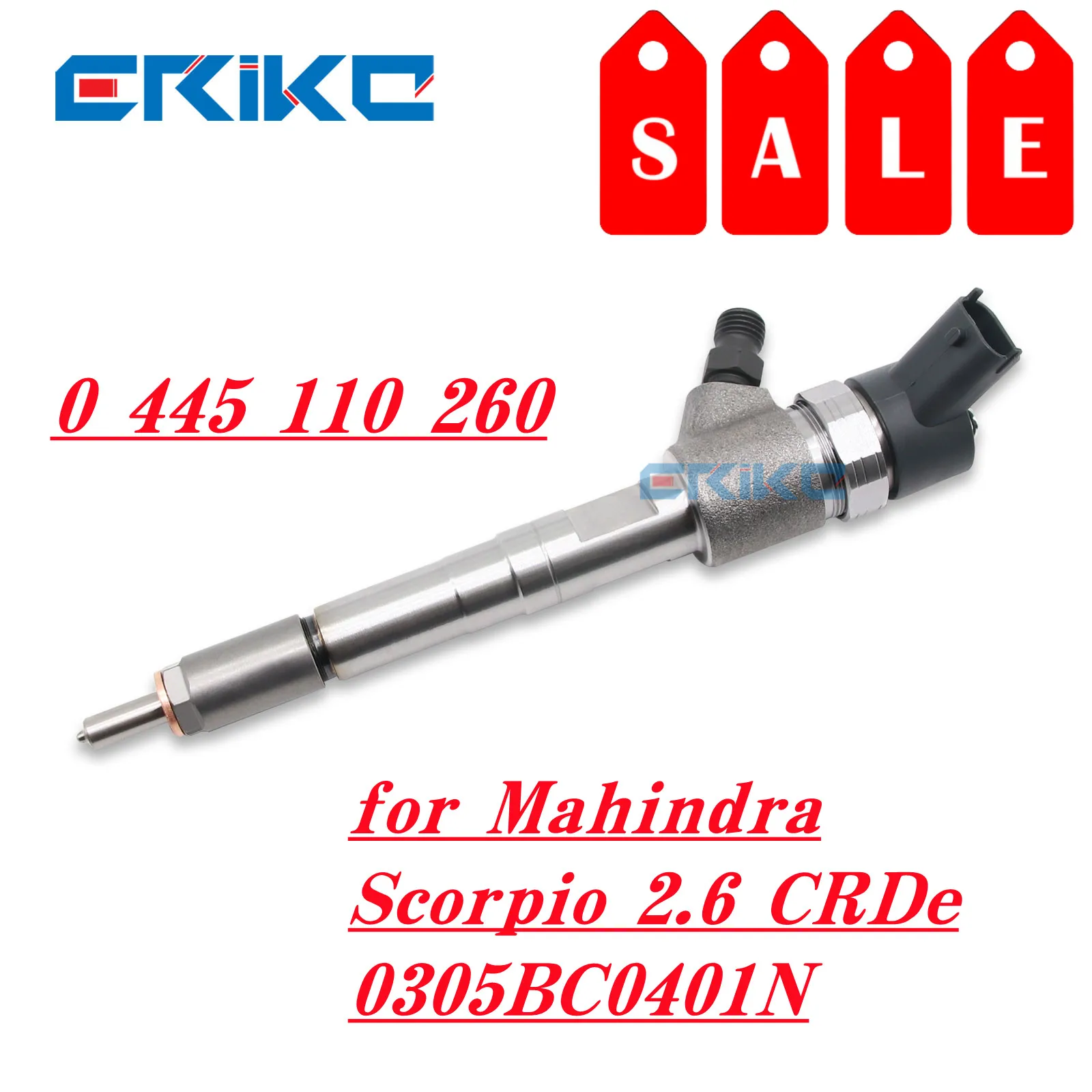 

ERIKC 0445110260 Diesel Injector 0 445 110 260 Diesel Injection 0445 110 260 for Bosch Mahindra Scorpio 2.6 CRDe 0305BC0401N