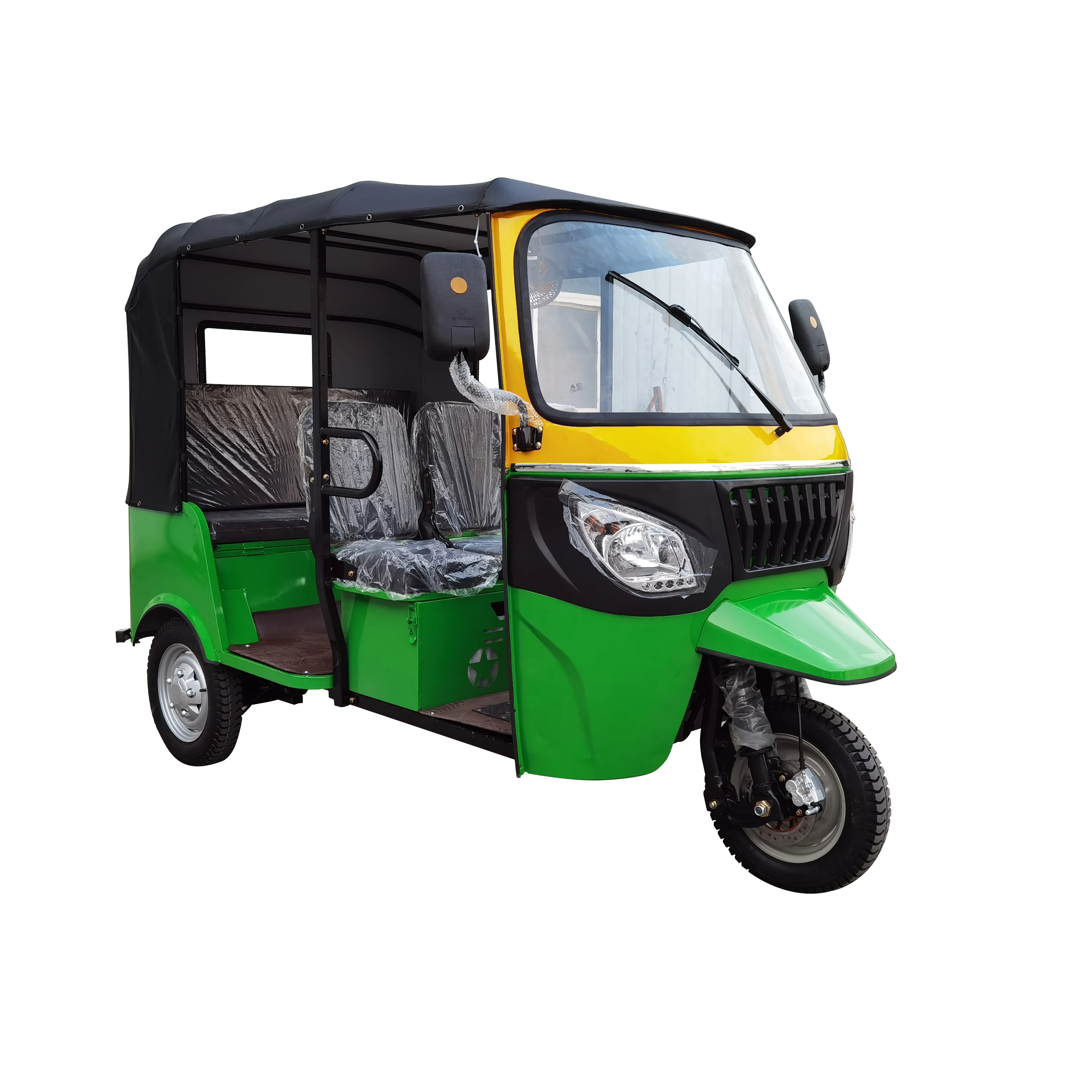 Cheap 200 CC Rickshaw 6  Passenger  Tricycle India Tuk Tuk Bajaj Taxi for Adult