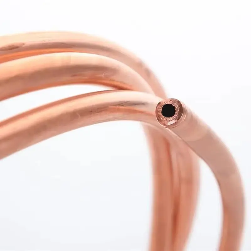 1M-5M OD1.6-28mm Soft Coil Copper Tube T2 Red Copper Tubing Airs Conditioning Refrigeration Capillary Wire Pipes 2/3/4/6/8/10/12