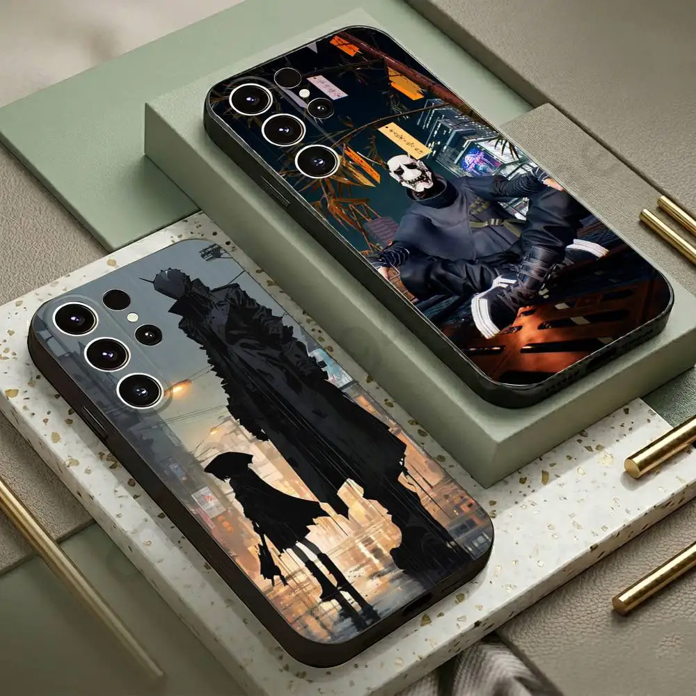 Game G-Ghostwire Tokyo Phone Case For Samsung S20,21,22,23,24,25,26 Ultra,Plus,Lite,FE,Black Soft Case