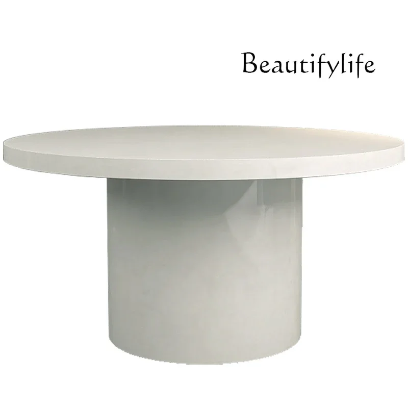 Minimalist modern combination round coffee table light luxury wabi-sabi wind industrial style home and breakfast sofa side table