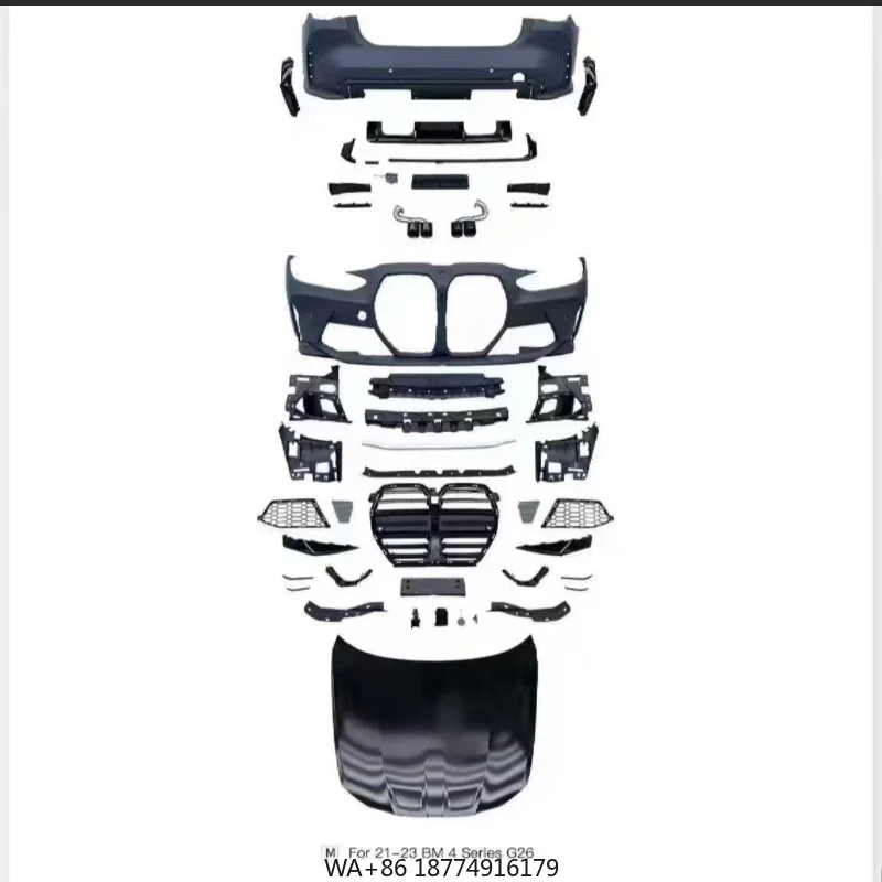 

Used for 4 Series G22 M4 Body Kit Front Bumper Grille Side Skirts Rear Bumper Hood Fender 2020-