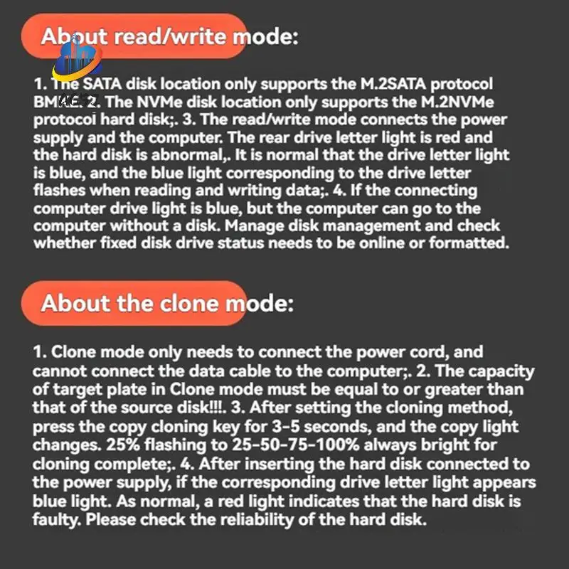 

AC57-M.2 SATA/Nvme Док-станция с двумя отсеками для жестких дисков Клон автономного клона M.2 SSD Дубликатор Передача данных Usb