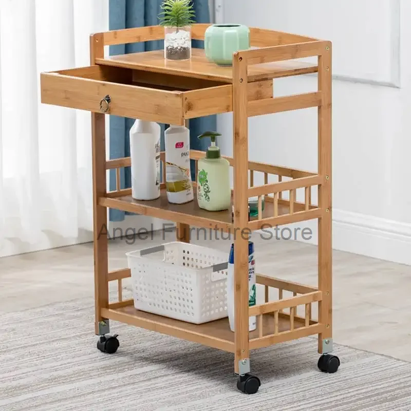 Muebles Auxiliary Storage Salon Trolley Bar Tool Drink Wooden Salon Trolley Hair Spa Machine Muebles Peluqueria Furniture Fg19