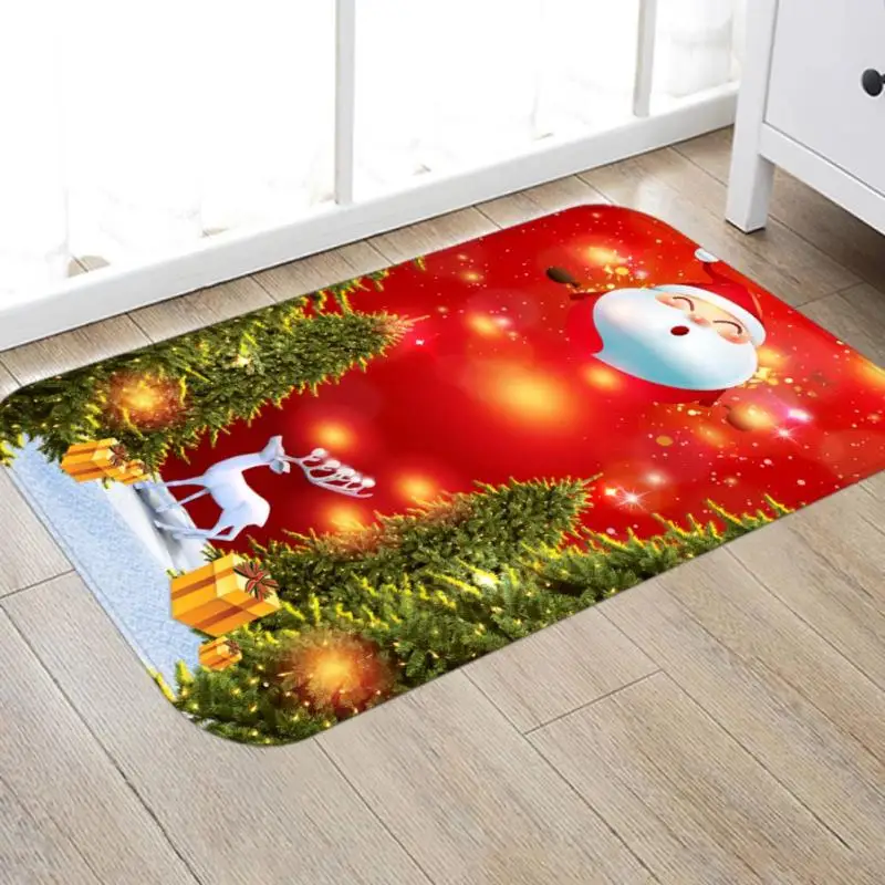 

Decorative Christmas Doormat Merry Xmas Holiday Front Door Mat Funny Cartoon Character Felt Door Rugs for Indoor Outdoor Kitchen