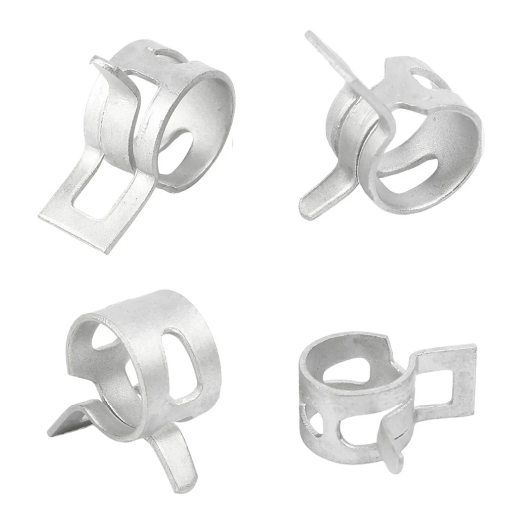 10 peças para escolher clipe de mola de combustível silicone mini braçadeira de tubo de mangueira ar gás tubo de água auto fixação id 4mm - 46mm