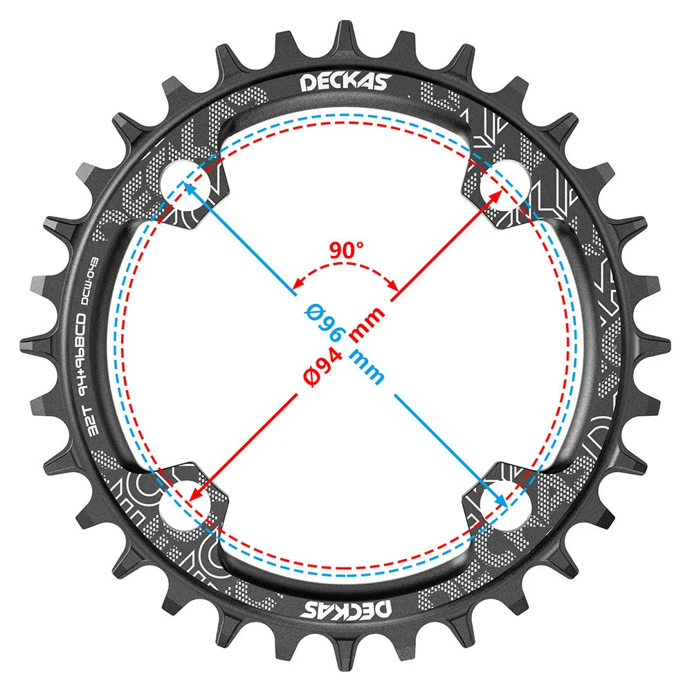 DECKAS 94+96 BCD for M4000 M4050 GX NX X1 Crank Bicycle Chainwheel Round/Oval 32/34/36/38T MTB Chainring Bike Parts