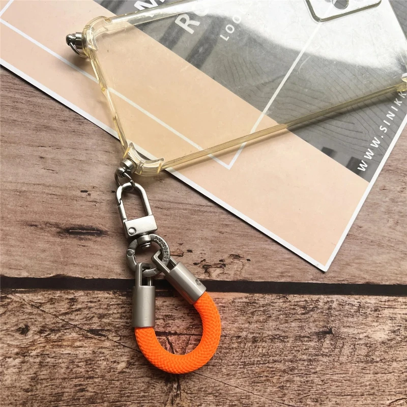 1Pc Keychain Lanyard Heavy Metal Keyring Pendant Mobile String Short Lanyard Key Anti-Lost Cellular Accessory Rope