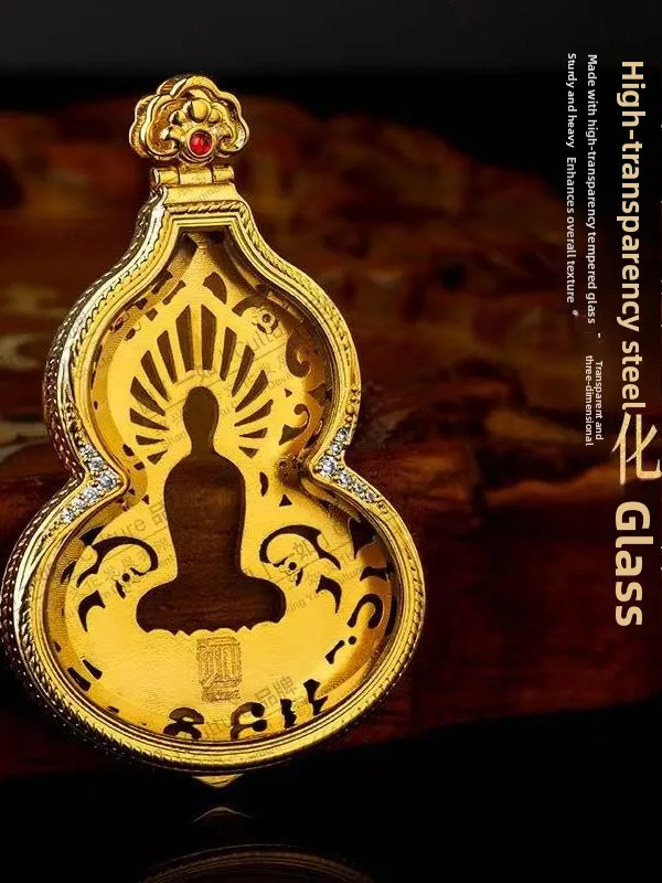 double-color-gold-and-silver-gourd-pendant-box-tangka-pendant-brass-classical-style-fashion-jewelry-accessory