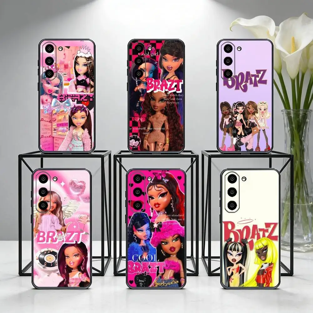

Cool Girl B-Bratz Phone Case For Samsung Galaxy A73,A72,A71,A70,A53,A52,A51,Others Soft Black Cover