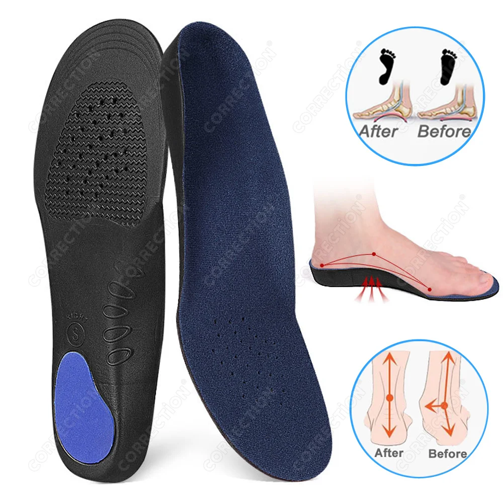 CORRECTION Arch Support Orthotic Insoles for feet High Quality 3D Comfortable Plush Cloth Flat Feet Orthopedic Insoles Foot Pads