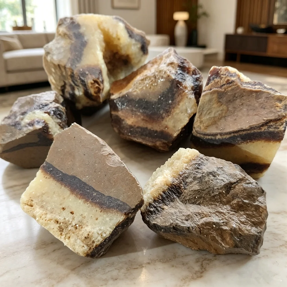 Natural Septarium Stone for Jewelry Reiki Quartz Crystal Mineral Specimen Collection Crystal Ornaments Decoration For Home