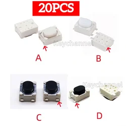 Keychannel 50PCS 3*4*2.5mm Car Key Button Remote Repair Button Key Fob Replace Button for GM Renualt Opel Peugeot Citroen Remote