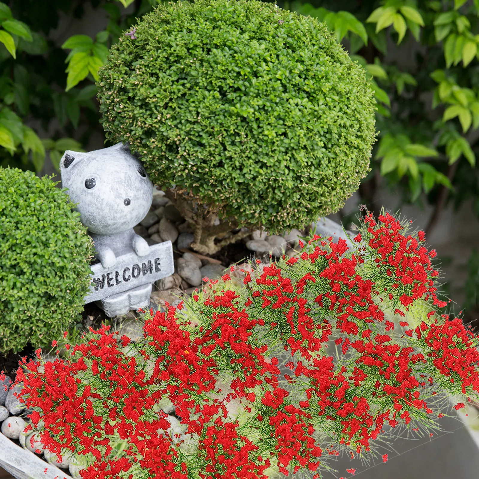 

Decorative Micro Landscape Flower Cluster Mini Realistic Flower Cluster for DIY Miniature Garden Fairy Garden Terrarium Sand