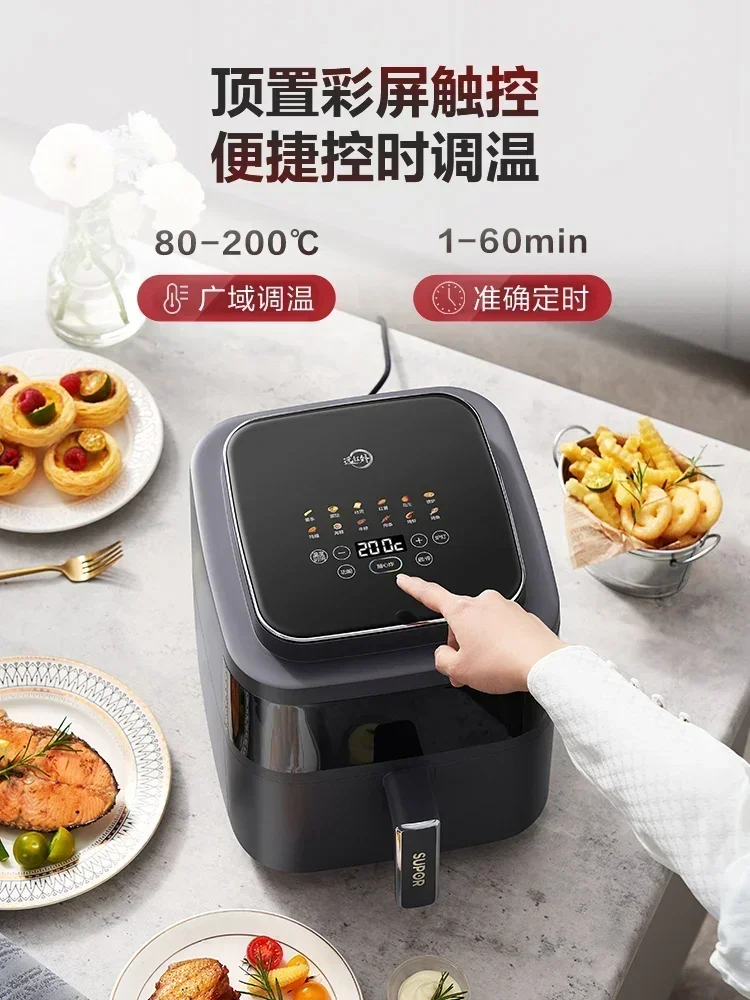 6L capacity Far infrared air fryer with visual non-flip function multifunctional smart electric fryerair fryer oven