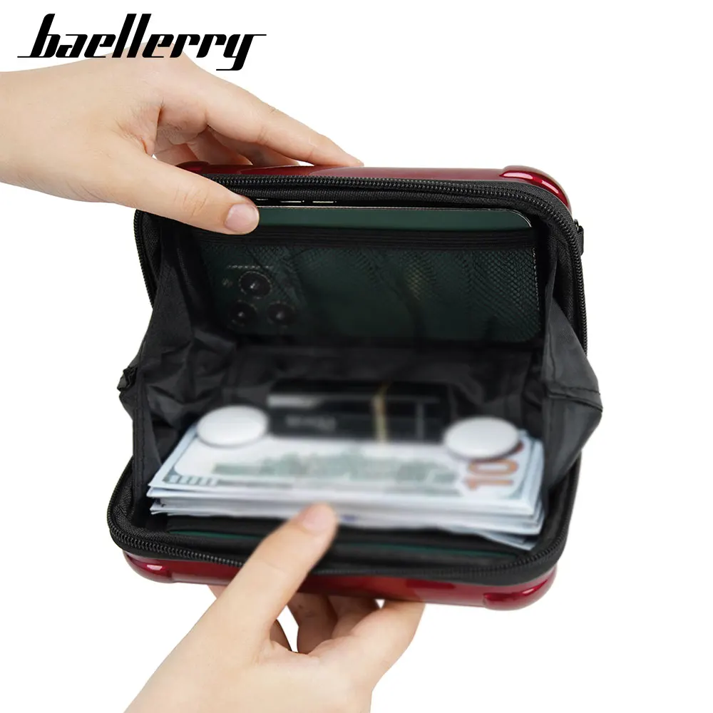 Baellerry Women Cosmetic Cases Phone Pocket Mini Portable Travel Bags Female Wallets Shoulder Bag Handbags Women's Makeup Box