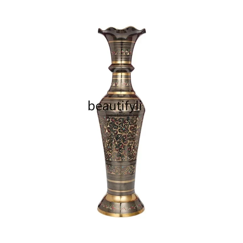 

Copper Vase a Pair of Decorations Decoration Living Room Restaurant Home Furnishings Pakistan Copper Handmade Gift