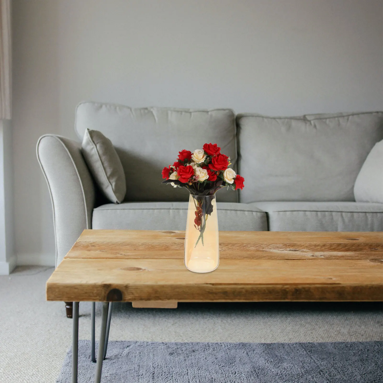 

1Pcs Glass Vase Clear Vase Modern Simple Design for Flower Arrangement Dried Flowers Hydroponic Plants Display