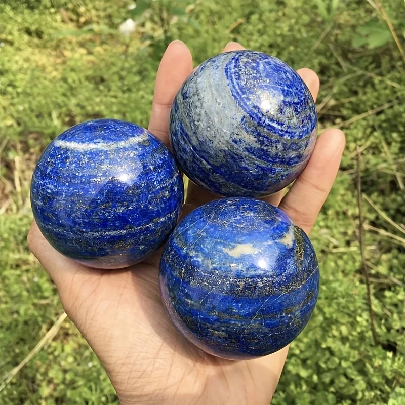 1pc Lapis Lazuli Crystal Sphere, Home Decor, Ideal for Valentine'S Day & Holiday Gifts