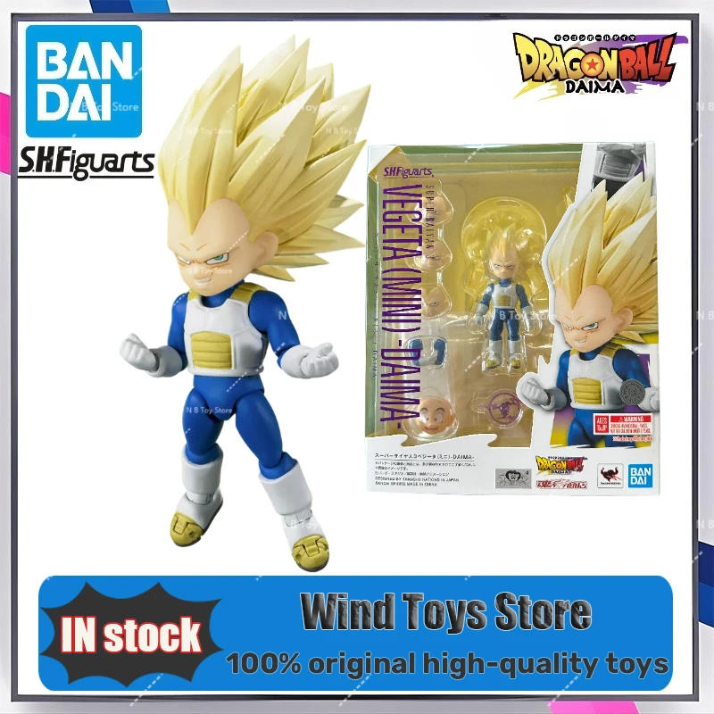 

В НАЛИЧИИ BANDAI S.H.FUGUARTS SHF DRAGON BALL DAIMA SUPER SAIYAN 3 Vegeta Mini Daima Аниме Модель экшн-фигурок Игрушки
