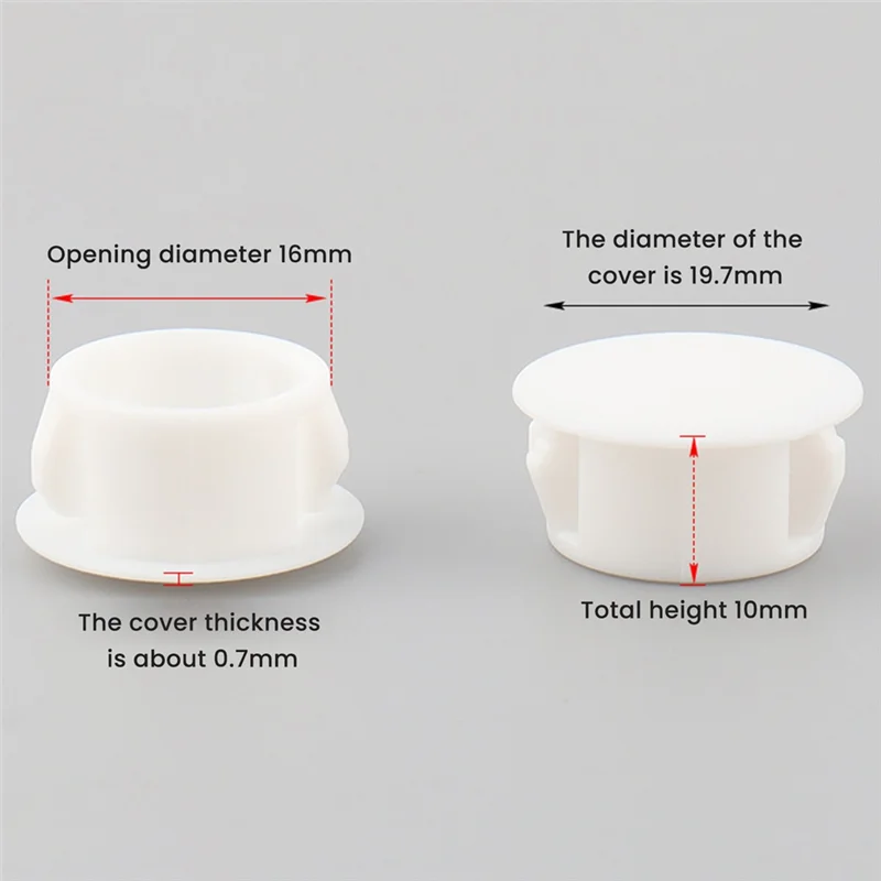 B23B 1 مجموعة 8 أحجام البلاستيك ثقب المقابس تشكيلة فلوش نوع المفاجئة في قفل أنبوب ثقب المقابس الأبيض #6