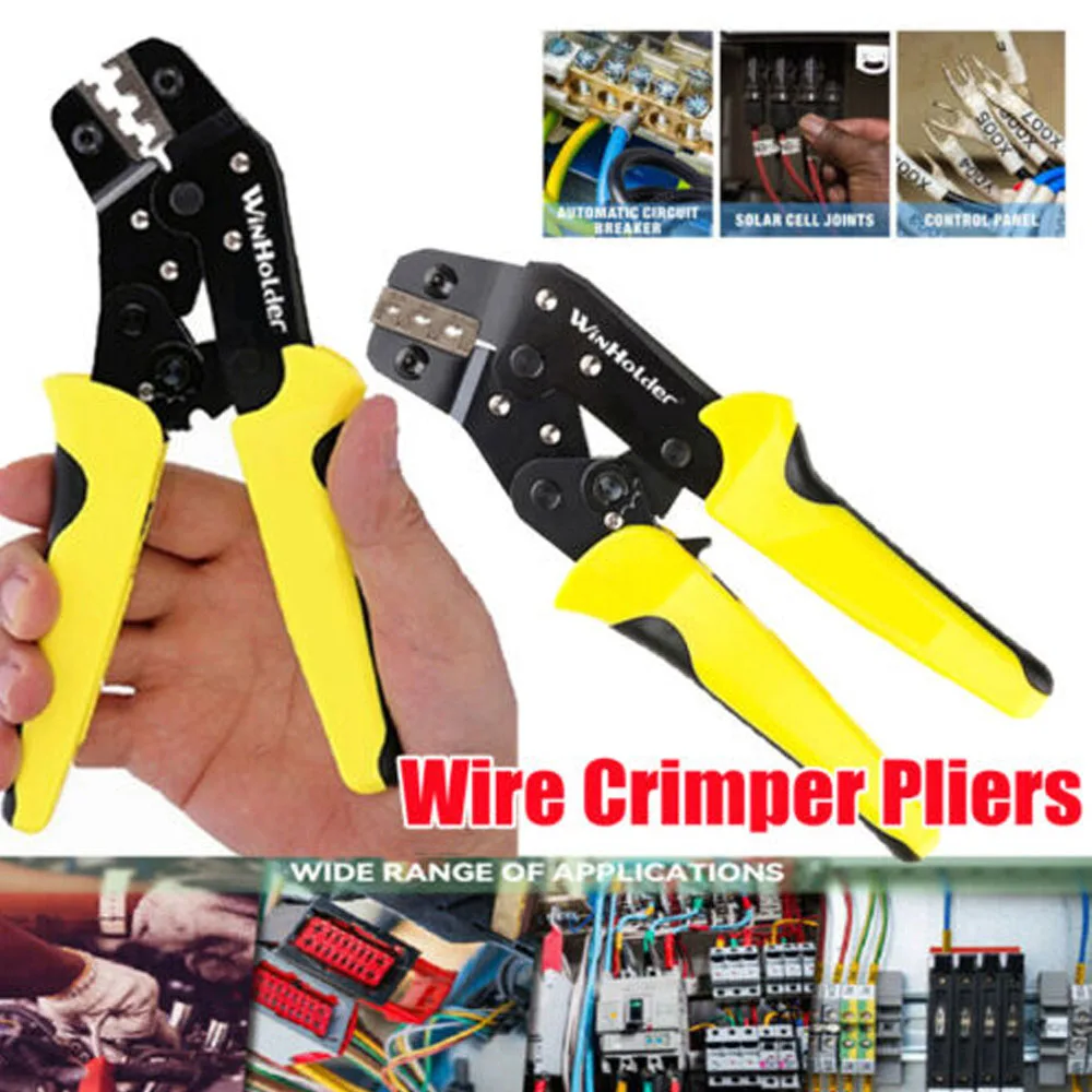 

No-Insulated Cable Connectors Terminal Ratchet Crimping Tool Wire Crimper Pliers Crimper Pliers Terminal Wire Connectors