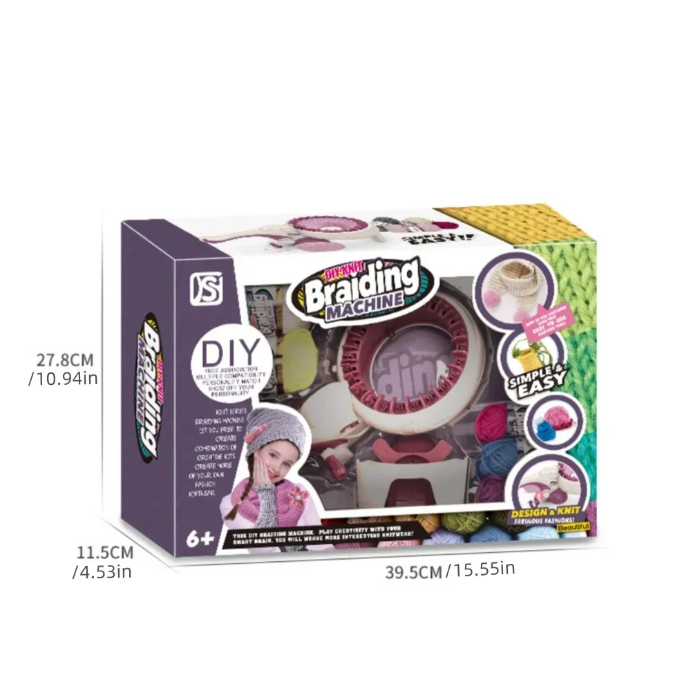 

Имитация домашней вязальной пряжи, материал, сумка для девочек, вязаный шарф, шапка, носок (с шерстью), ручная вязальная машина с ручным управлением