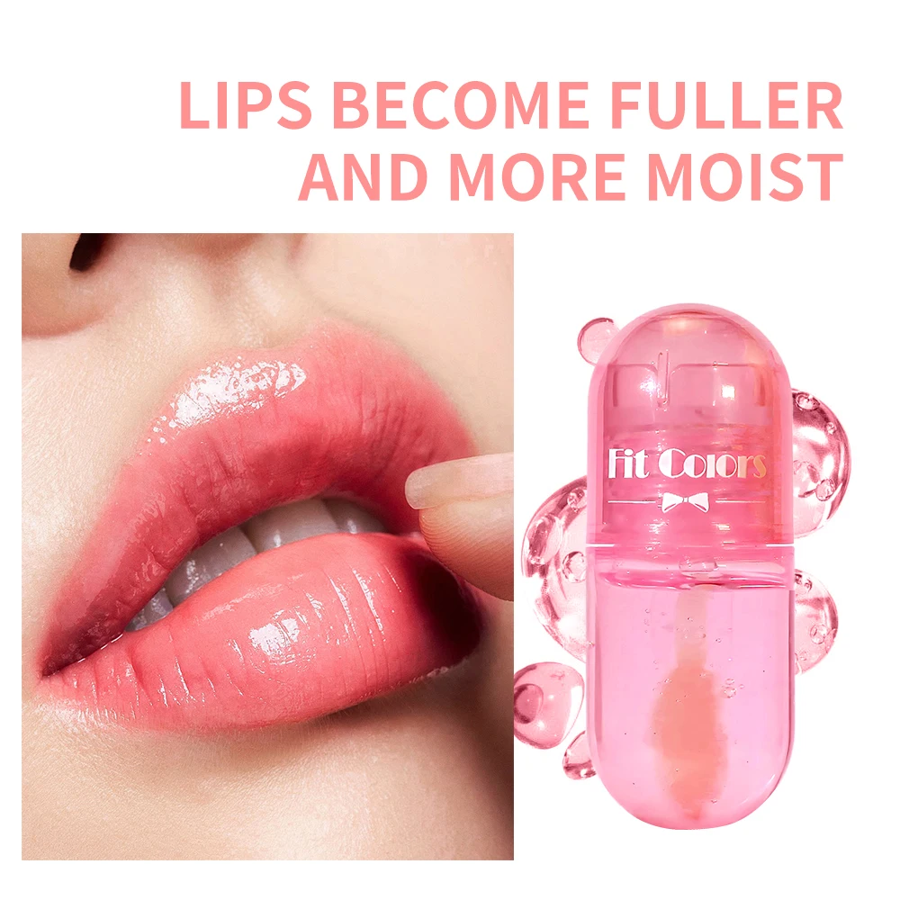 Fruit Capsule Lip Plumper with Temperature Activation - Radiant Lip Gloss for All-Day Hydration and Voluminous Shine