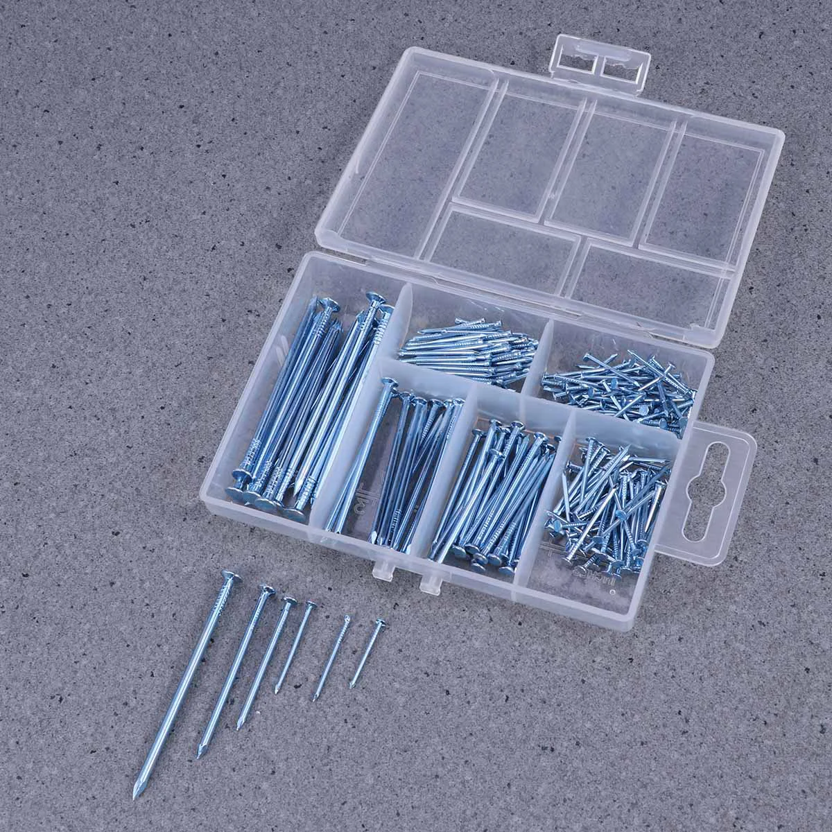 

240 PCS Nail Assortment Kit Wall Nails Small Hook Electric Stapler Brad Suite Masonry