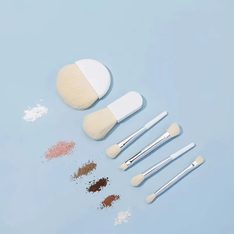 6-delige mini-make-upborstelset Poeder Oogschaduw Foundation Blush Concealer Beauty Makeup Tools Brush Professionele benodigdheden