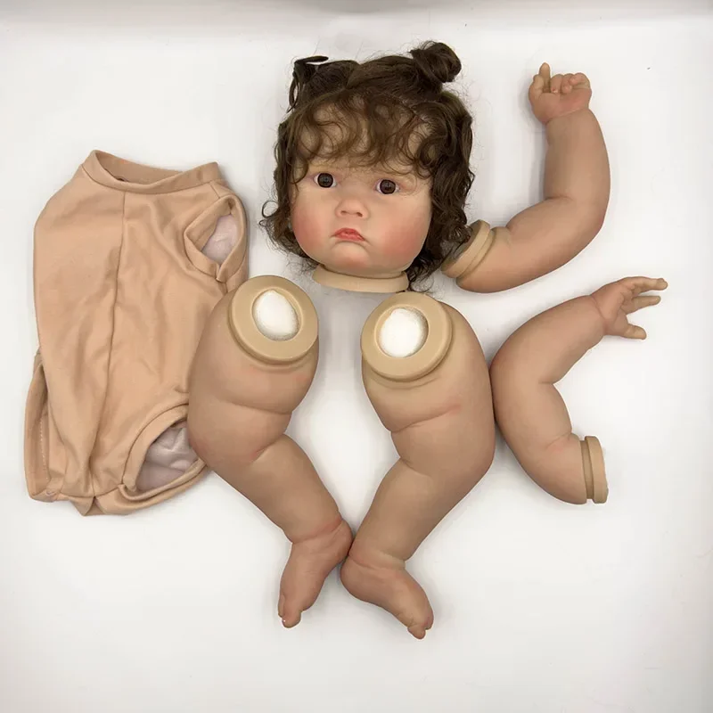 24 polegada já pintado kits charlotte bebê muito realista com veias detalhadas boneca kit bebe reborn artesanal reborn boneca peças