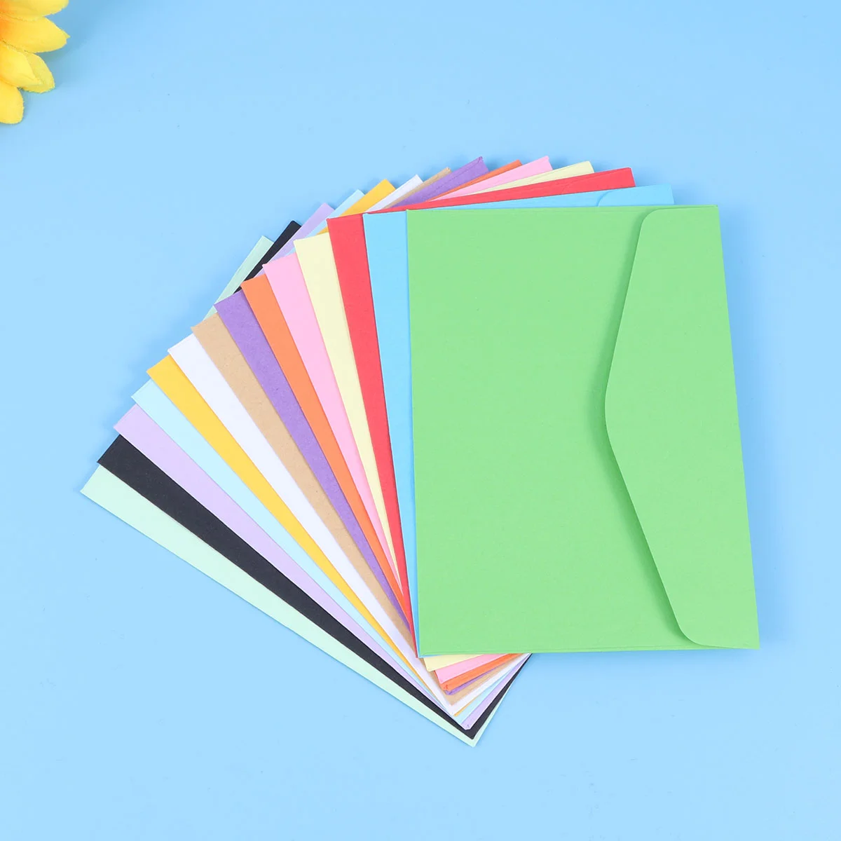 100 Pcs Mini Envelopes Stationery Gift Card Solid Color Photo Letter Candy Colors Blank