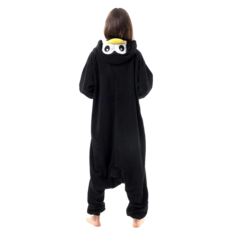 Cosplay Women Men Animal Costume Jumpsuit Long Sleeve Plush Pajamas Button Down Romper Cosplay Outfit