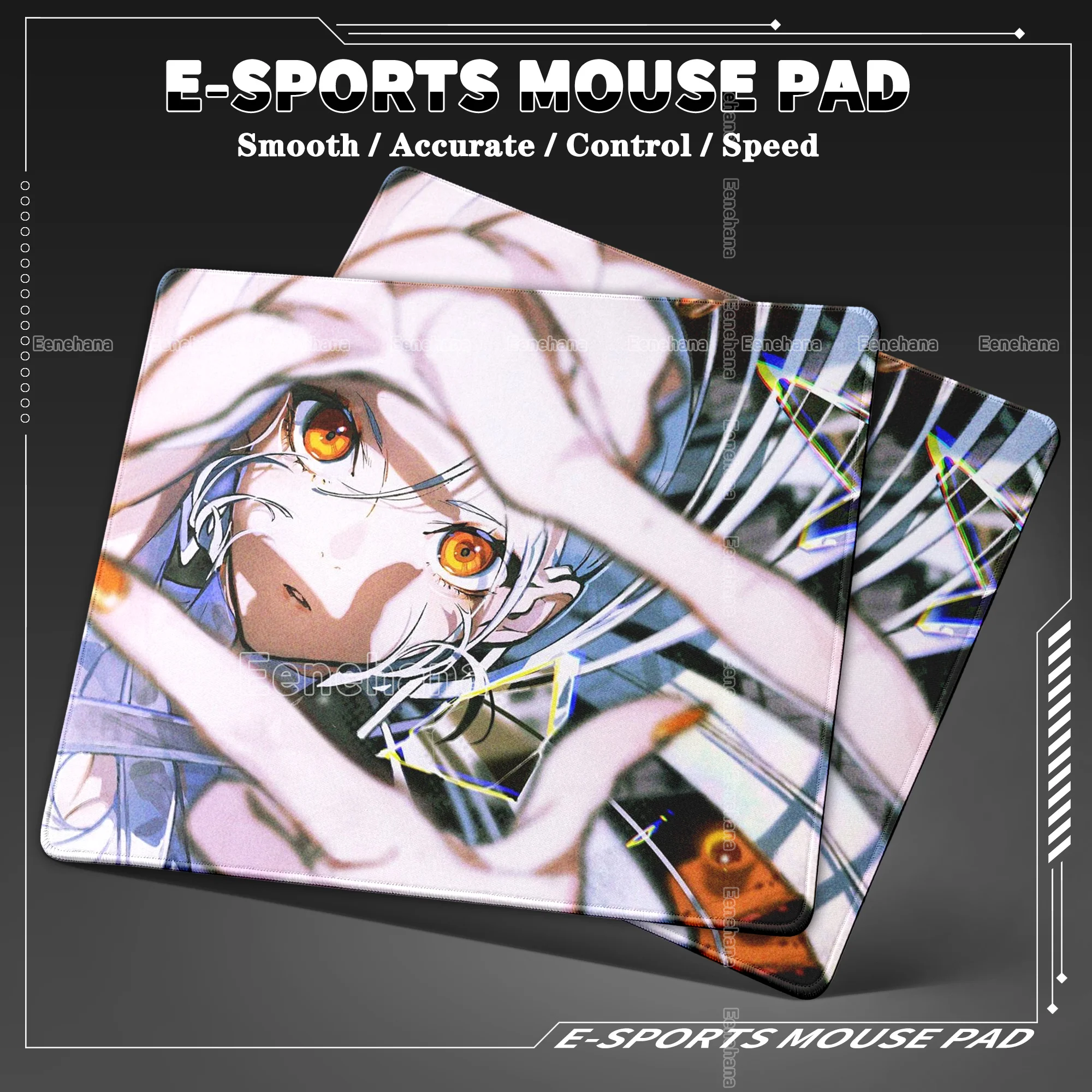 Anime Girl Mouse Pad Cartoon Thread Draft Waterproof 45x40CM Office PC Gamer High Elastic Non-slip Computer Accessories Desk Pad