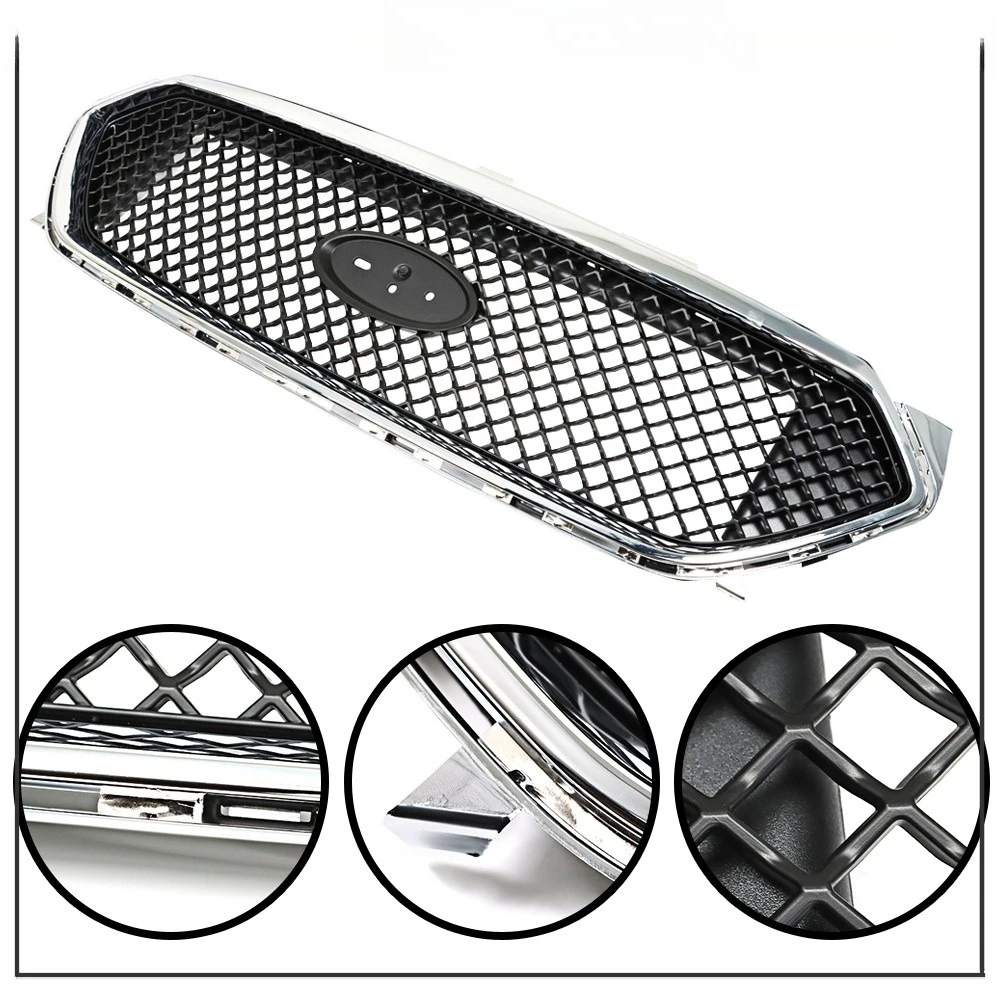 

For Taurus Ford SHO 2013-2019 Front Upper Grille Black Chrome Trim DG1Z-8200-DC