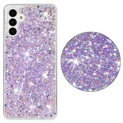 Slim Glitter Hard Case For Samsung Galaxy A55 A54 5G A34 A05S A15 A14 A23 S24 Ultra S23 S25, Shiny Bling Clear Edge Phone Cover