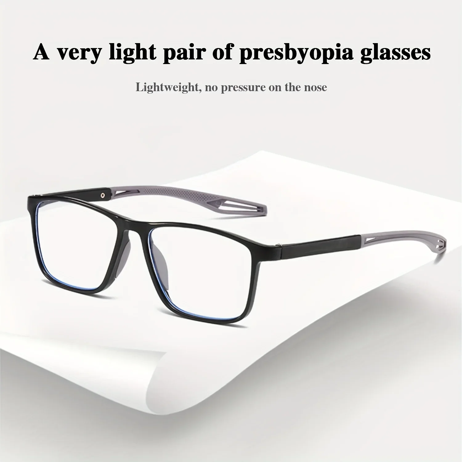 8 Stück Sport-Presbyopie-Brille, rutschfest, Spiegelbein-Design, universelle Lesebrille, geeignet für Männer und Frauen mittleren Alters – Detail 6