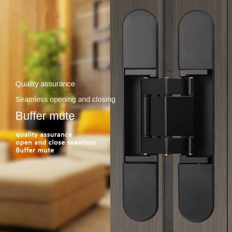 

2PCS 40/80KG Weight Heavy Dyty Wooden Door 180Degrees Opening Adjustable Hidden Hinge Casement interior Gate Invisible Hinge