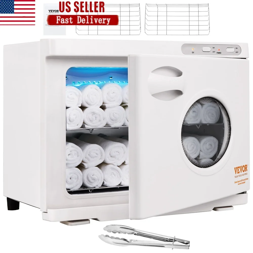 Gabinete calentador de toallas, estantes de acero inoxidable con luz UV de 23L de capacidad, calefacción eficiente 150-180 ° F Ideal Spas Homes Herramientas de belleza