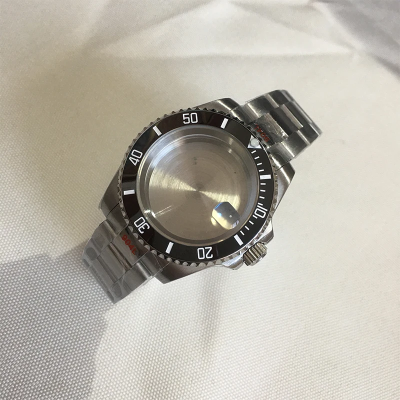 

Diving 40mm NH35 watch case sapphire glass For Seiko NH36 miyota 8215 movement steel bracelet 120 clicks bezel 28.5Diamm Dial