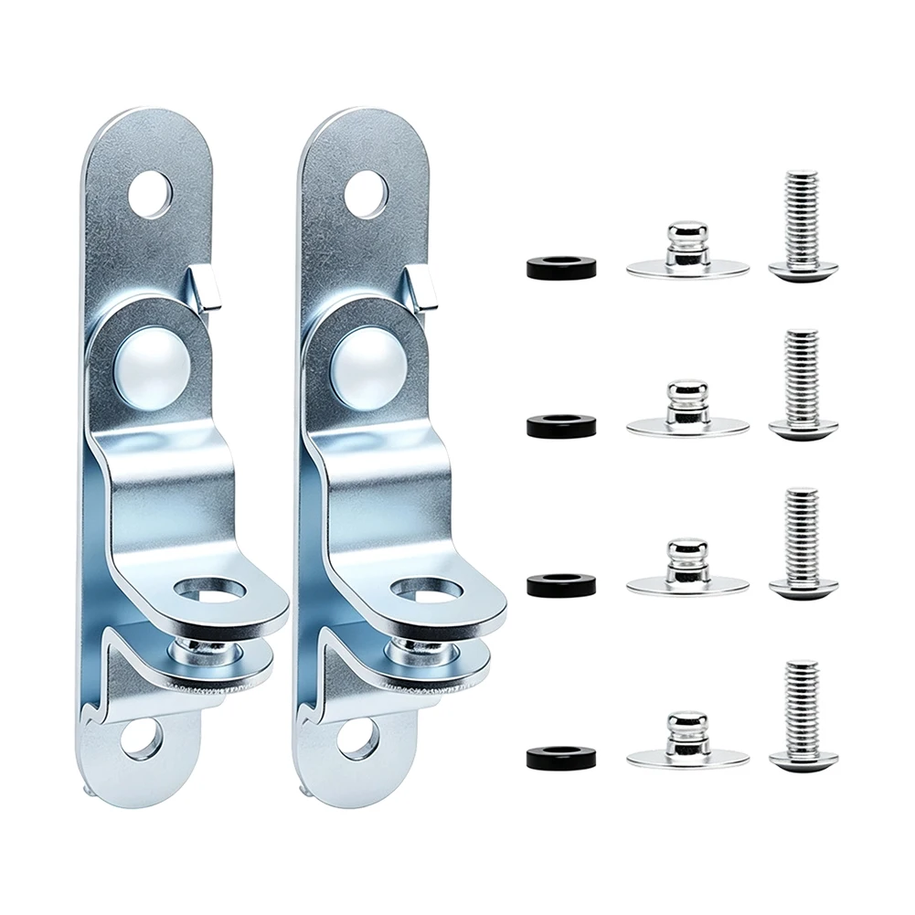 Trailer Door Latch Hasp for Cargo Applications Zinc Plated Steel with 1 14 x 5 58 Dimensions and 4 34 Hole Spacing