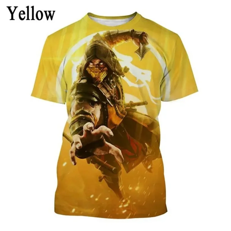 Mortal Kombat 3D Printed T-Shirts For Men Women Fashion Short Sleeves Crew Neck Tee Tops Cool Oversized T Shirt Streetwear