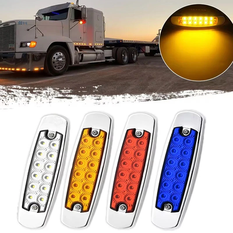 

Car Truck Universal LED Side Marker Lights Warning Lights Brake Tail Bulbs Waterproof Side Signal Bulbs Car Accessories