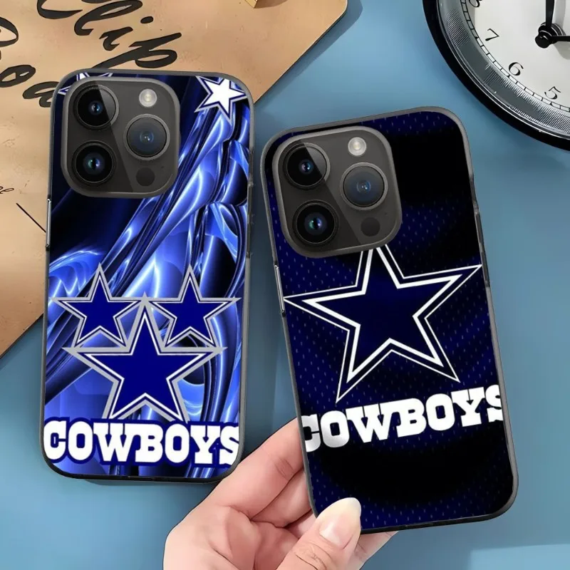 SDallas-CowboysER Phone Case For iPhone 14 13 12 11 Pro Max Plus Mini Black TPU Black Case Phone Cover