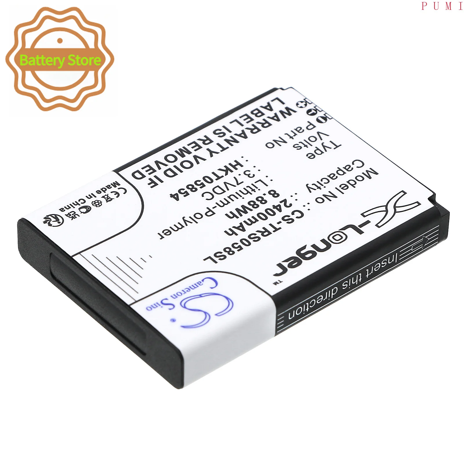 CS Replacement Battery For Thuraya SatSleeve, Satsleeve Hotspot, SatSleeve+ HKT05854 2400mAh / 8.88Wh Two-Way Radio