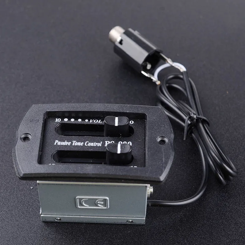 PS-900 2 Band EQ Guitar Passive Volume Tone Control Piezo Pickup Preamp for Acoustic Guitar Mini Folk Pickups Guitar Accessories