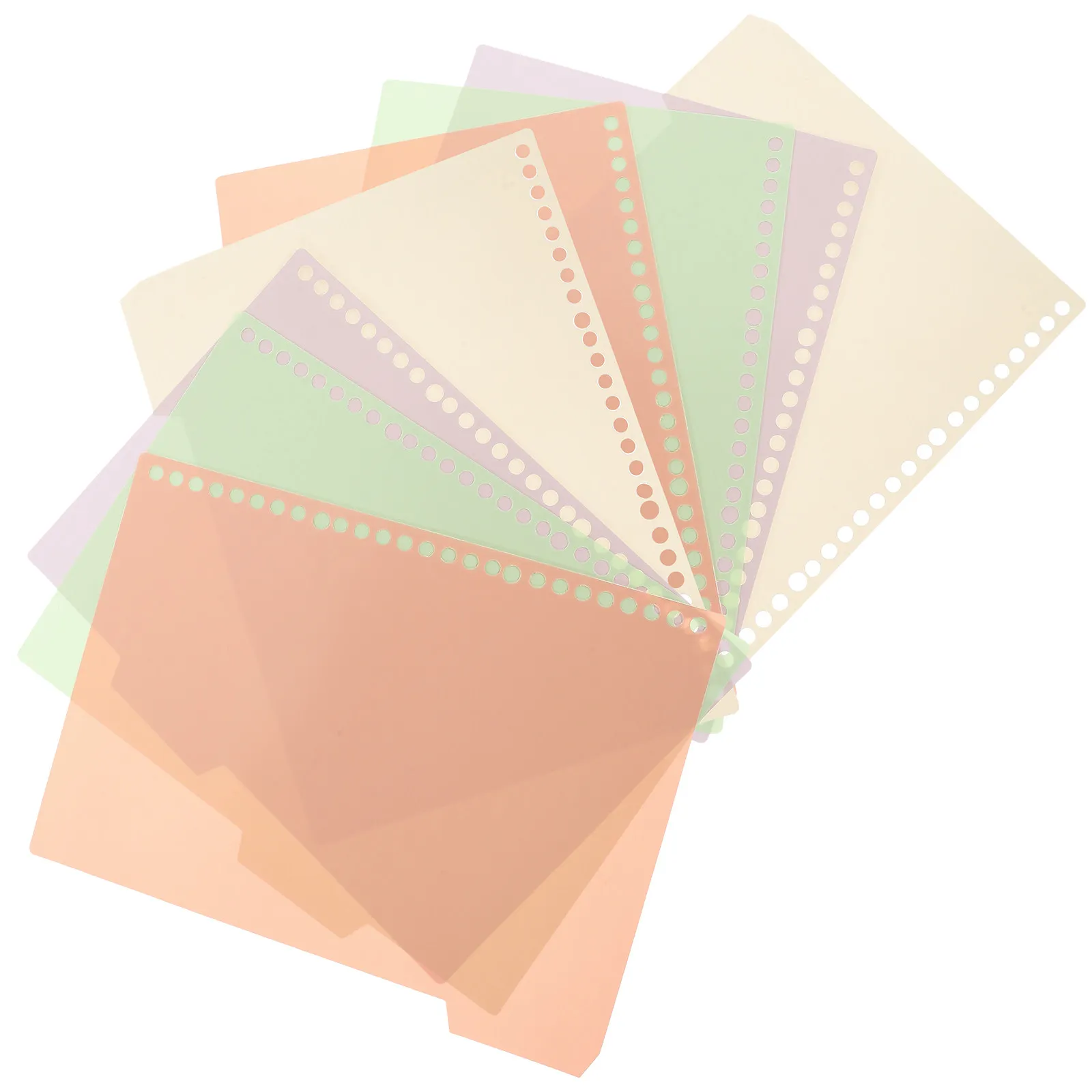10pcs Binder Dividers Detachable Notepad Page Markers Index Classified Labels For Notebook Planners Files Reports Manual